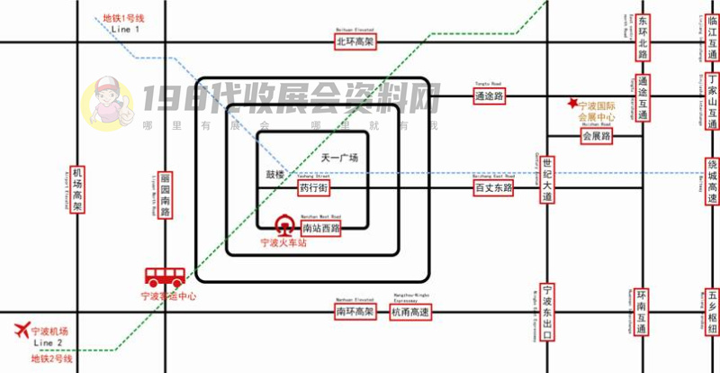 寧波國(guó)際會(huì)展中心交通圖