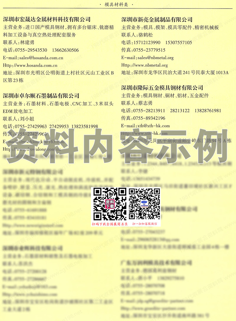 2024中國工模具材料及配件企業大全【1000家】