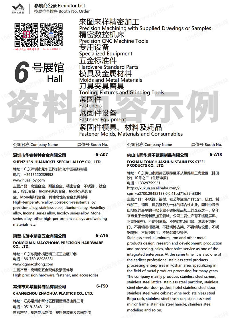 2025深圳國際工業零件展覽會、深圳國際緊固件展覽會參展商名錄