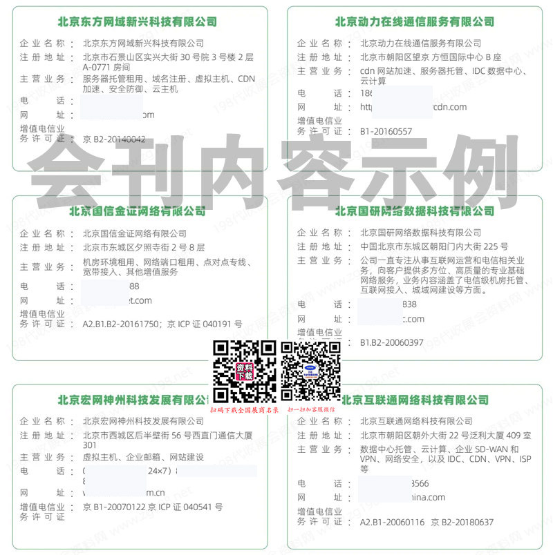 2024全國互聯網數據中心IDC企業名錄大全